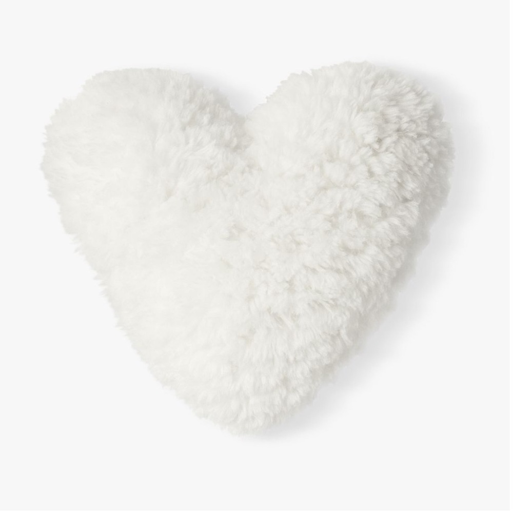 NWT Pottery Barn Cloud Heart Shaped Pillow White
